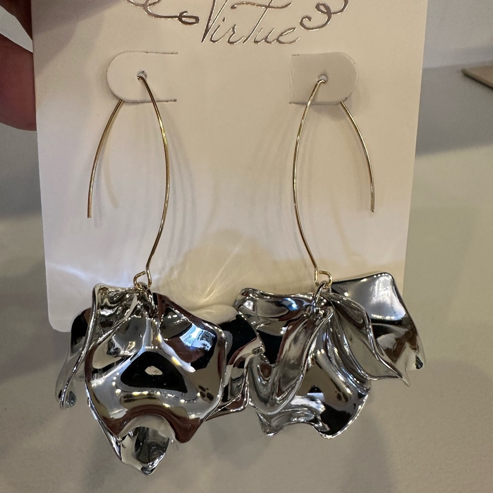 Virtue Silver and Gold Statement Earrings
